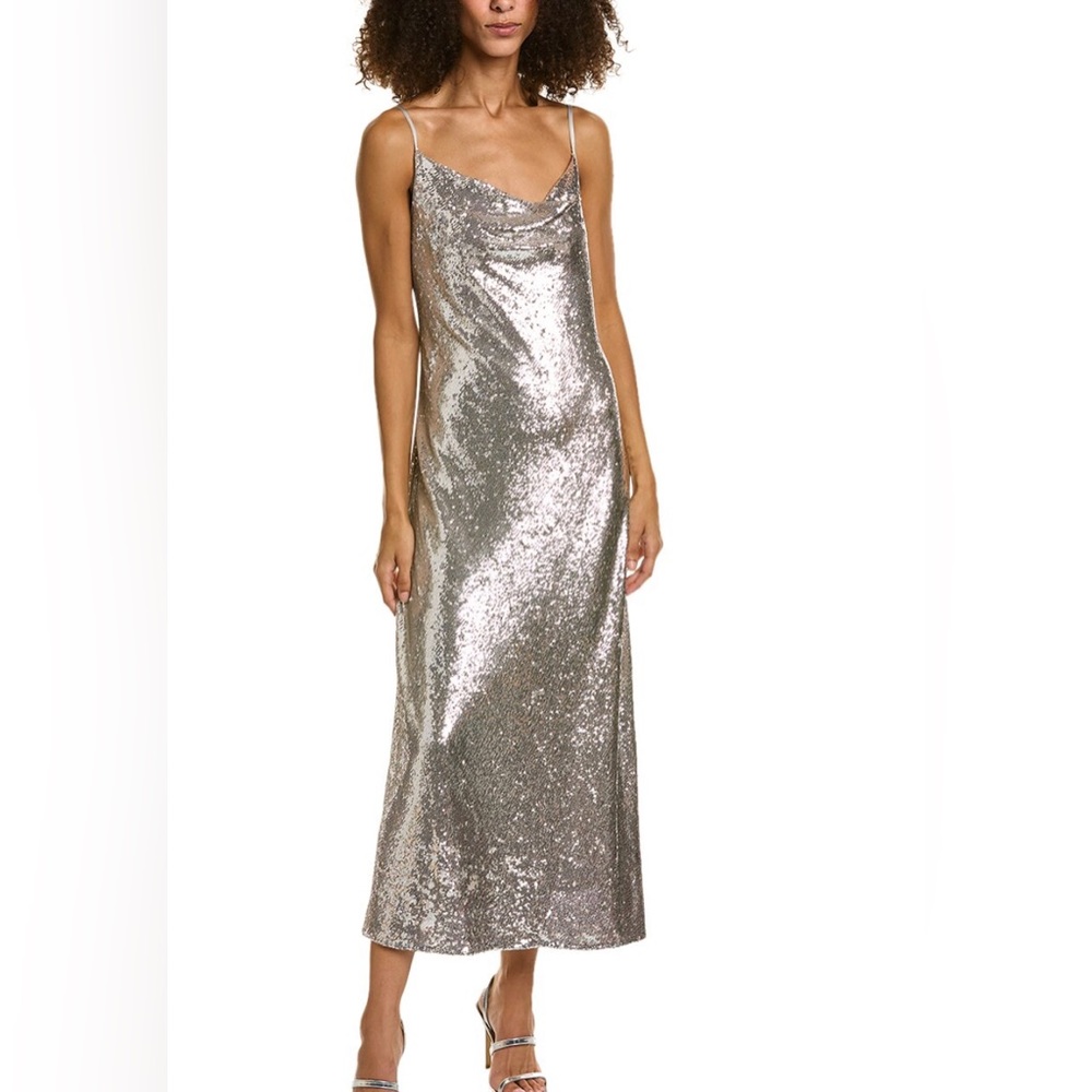 ALLSAINTS Hadley Cowl Sequin Slip Dress